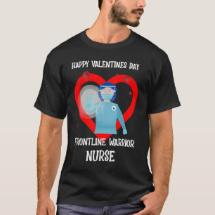 Camiseta Dia de os namorados de Enfermeira Frontline Trabal