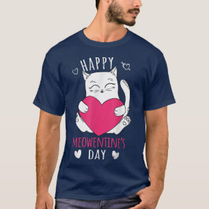 Camiseta Dia de os namorados de Gato Gato Gelado para Mulhe