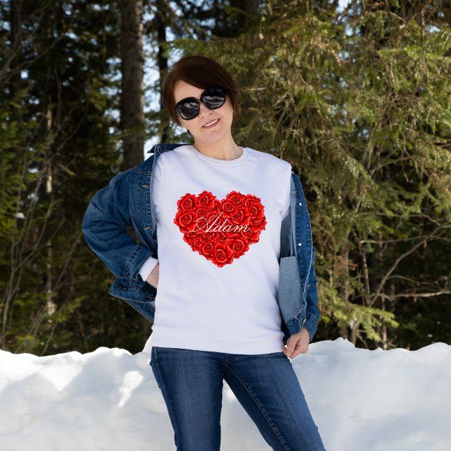 Camiseta Dia de os namorados de Nome Personalizado em Forma (Criador carregado)