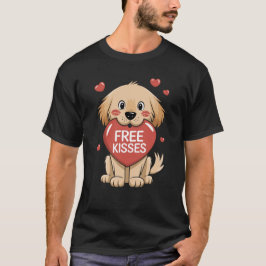 Camiseta Dia de os namorados de Retriever de ouros