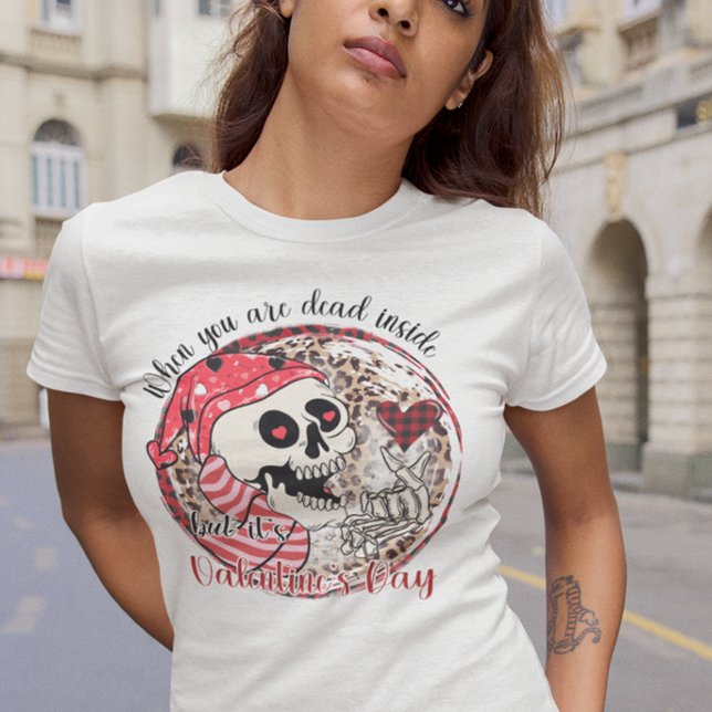 Camiseta Dia de os namorados dentro de Skeleton engraçado (Criador carregado)