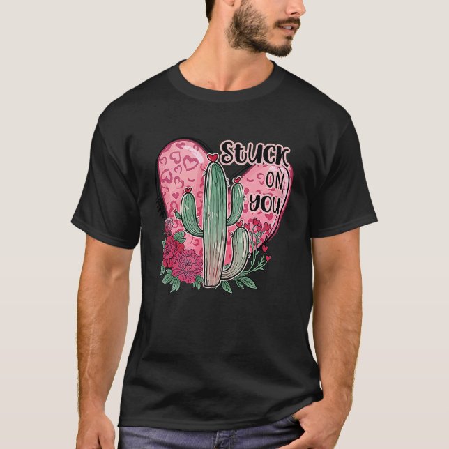 Camiseta Dia de os namorados do deserto ocidental retrorros (Frente)
