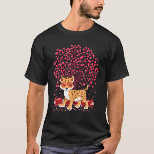 Camiseta Dia de os namorados do Lynx Engraçado Amante de o