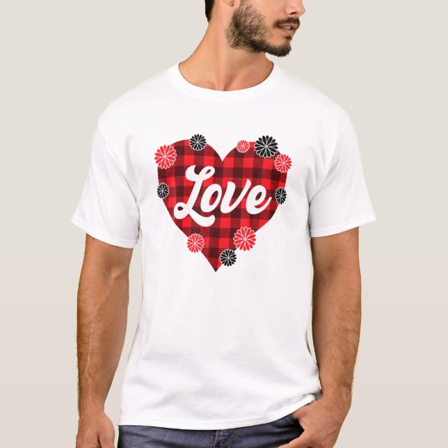 Camiseta Dia de os namorados Engraçado Adorava Flor (Frente)