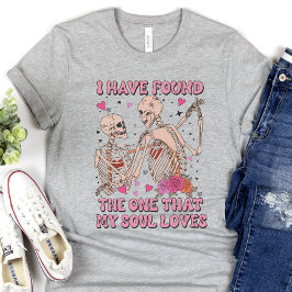 Camiseta Dia de os namorados Engraçado de Esqueleto, Esquel