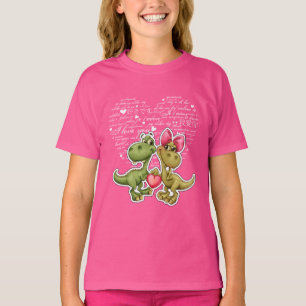 Camiseta Dia de os namorados Engraçado dos Dinossauros