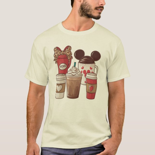 Camiseta Dia de os namorados Engraçado Lover Café (Frente)
