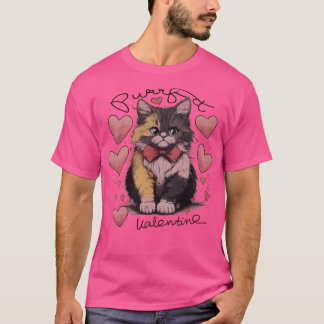 Camiseta Dia de os namorados Felino