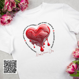 Camiseta Dia de os namorados Funny Red Melting Heart