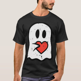 Camiseta Dia de os namorados Ghost Heart Pocket Cute My Boo