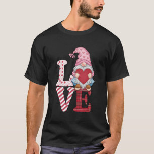 Camiseta Dia de os namorados Gnomo Love Casal presentes par