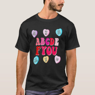 Camiseta Dia de os namorados Hearts ABCDEFU Mulheres Namora