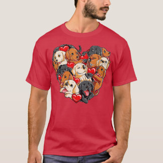Camiseta Dia de os namorados Labrador Cardíaco Engraçado Ho