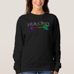 Camiseta Dia de os namorados Lésbica Casal Bonito T- Ela Ún