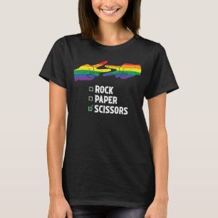 Camiseta Dia de os namorados LGBTQ lésbica em tesoura de pa