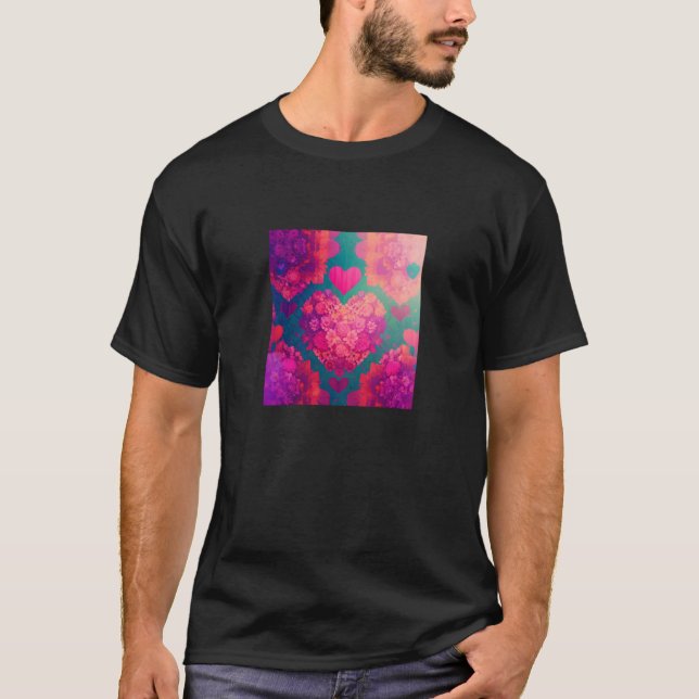 Camiseta Dia de os namorados Love Heart Namorada Fiancée (Frente)
