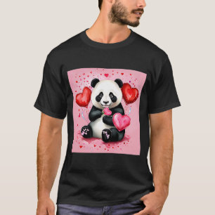 Camiseta Dia de os namorados Love Heart Panda Namorada Fian
