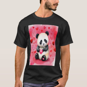 Camiseta Dia de os namorados Love Heart Panda Namorada Fian