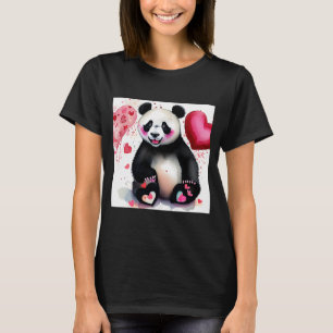 Camiseta Dia de os namorados Love Heart Panda Namorada Fian