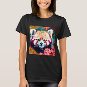 Camiseta Dia de os namorados Love Heart Red Panda Namorada 