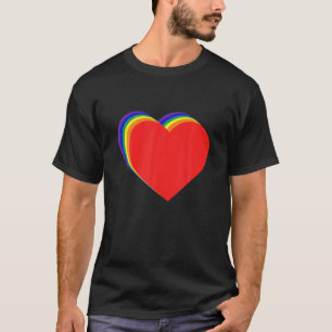 Camiseta Dia de os namorados Love Hearts LGBT Orgulho gay F
