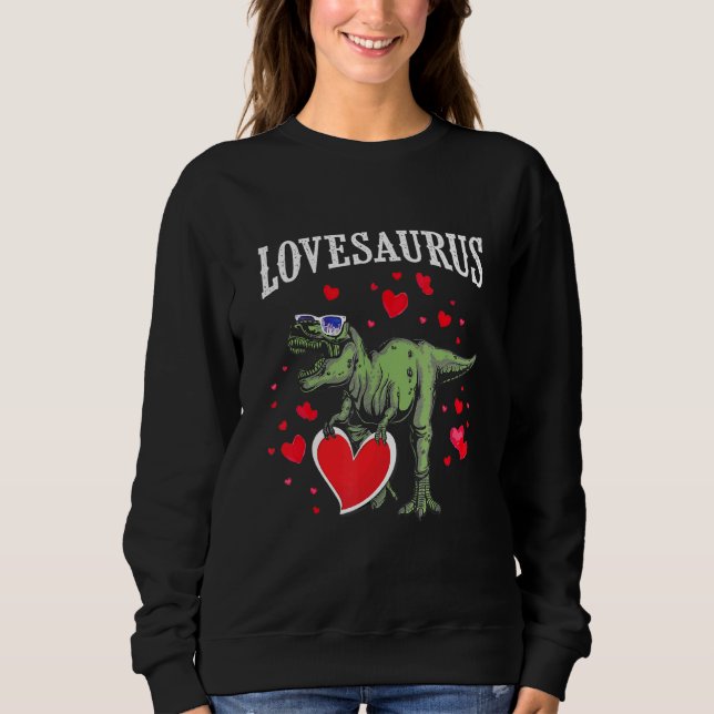 Camiseta Dia de os namorados Lovesaurus T Rex Dinossauros C (Frente)