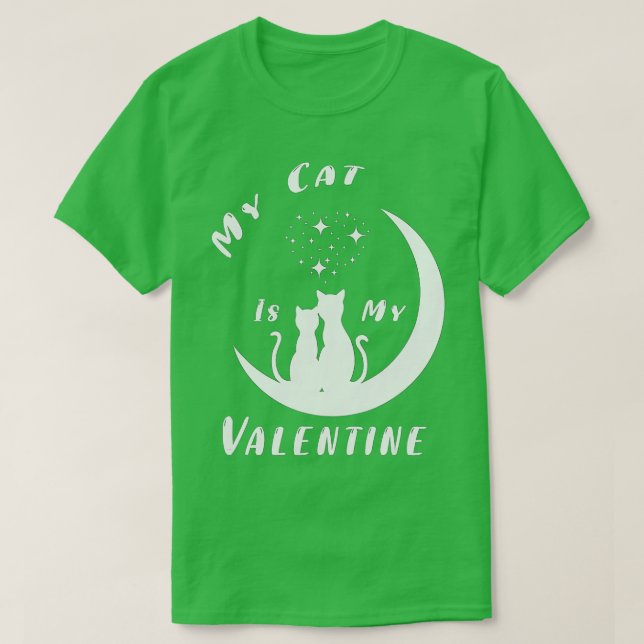 Camiseta Dia de os namorados Meu Gato É Meu Gato De Namorad (Frente do Design)