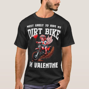 Camiseta Dia de os namorados Motocross lança bicicleta Cupi