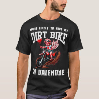 Camiseta Dia de os namorados Motocross lança bicicleta Cupi