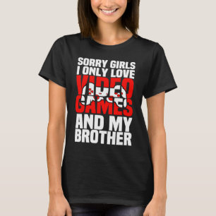 Camiseta Dia de os namorados para Videos games Gamer e Brot