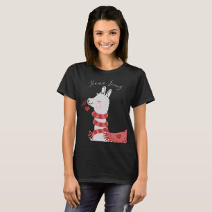Camiseta Dia de os namorados Personalizado Llama Loving