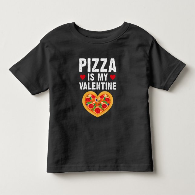 Camiseta  Dia de os namorados Pizza Comida rápida (Frente)