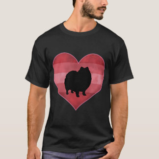 Camiseta Dia de os namorados Pomeraniana Amantes do Coração