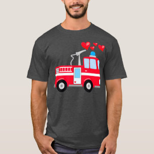 Camiseta dia de os namorados Red Firecaminhão Para Crianç
