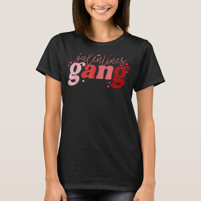 Camiseta Dia de os namorados Retro 2022 Galentines Gang Fun (Frente)
