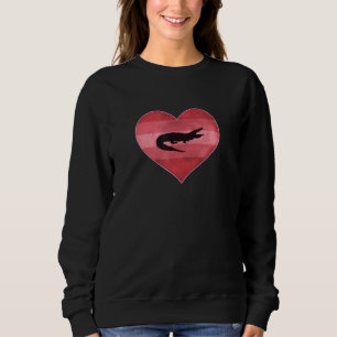 Camiseta Dia de os namorados Retro Alligator Amantes do Cor