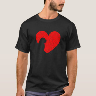 Camiseta dia de os namorados Retro Hearts Newfound Dog Pupp