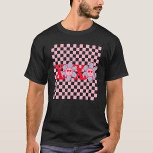 Camiseta Dia de os namorados Retro XoXo Verificado Feliz Fa