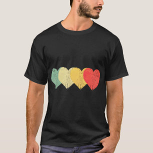 Camiseta Dia de os namorados Retroativo Vintage Hearts
