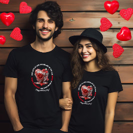 Camiseta Dia de os namorados Romântico Engraçado, Vermelho