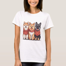 Camiseta Dia de os namorados Shiba Inu Dogs