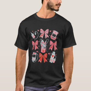 Camiseta Dia de os namorados Sonógrafo do Arco Coquette Ult