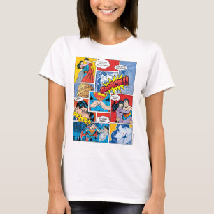 Camiseta Dia de os namorados Superman  Colagem de livros em
