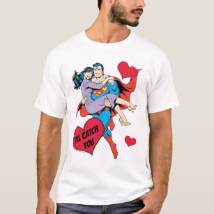 Camiseta Dia de os namorados Superman   Eu pego você