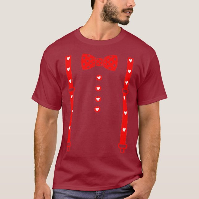Camiseta Dia de os namorados Suspender Suspender Arco (Frente)