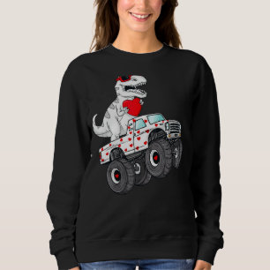 Camiseta Dia de os namorados T Rex Monster Truck Toddler