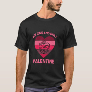 Camiseta Dia de os namorados Tabletop Dungeon Eye Rpg Dice
