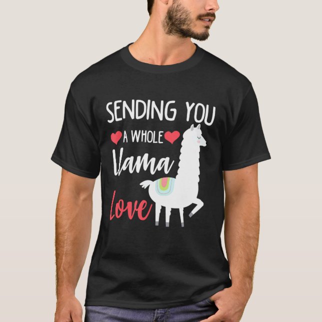 Camiseta Dia de os namorados te enviando um amor completo d (Frente)