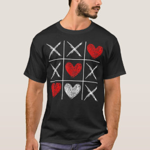 Camiseta Dia de os namorados Tic Tac Toa Namorados Engraçad