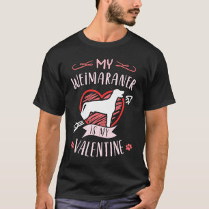 Camiseta Dia de os namorados Weimaraner Namorados